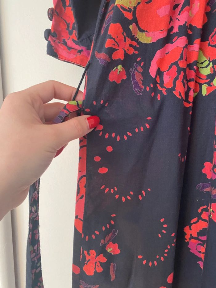 Robe fiancée du Mékong noir et rose - photo numéro 2