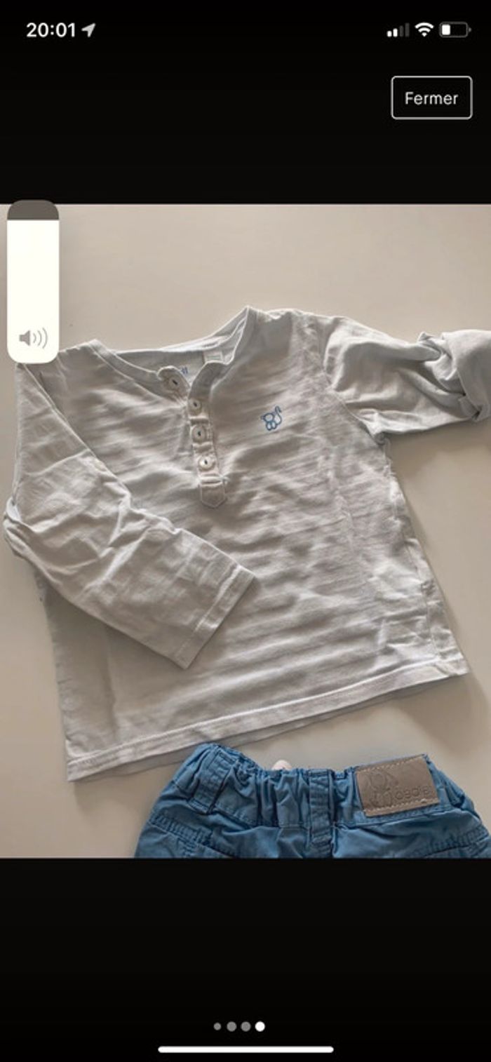 Ensemble short et t-shirt bébé garçon 18 mois Obaibi - photo numéro 4