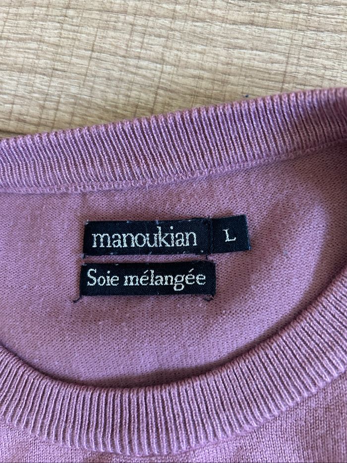 Pull rose à manches longues Manoukian taille L TBE - photo numéro 9