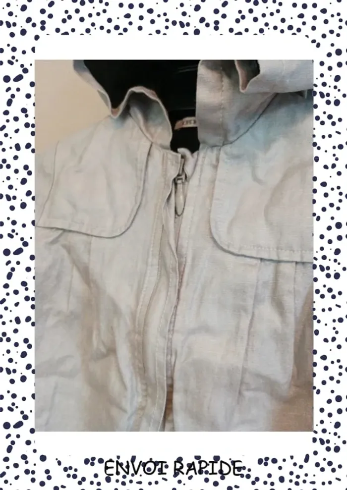 Veste trench à capuche demi saison ikks fille en 12 mois e - photo numéro 5