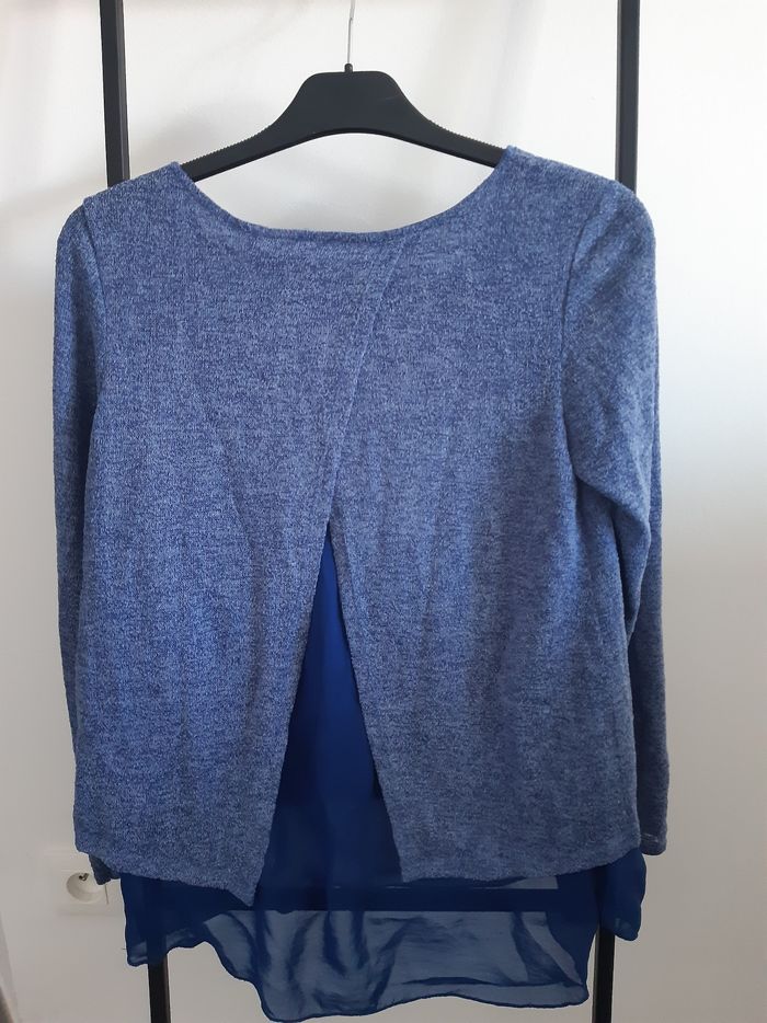 Pull fin bleu - photo numéro 2