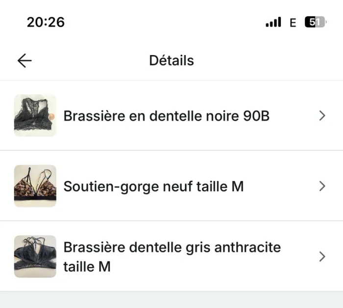Brassière dentelle gris anthracite taille M - photo numéro 6