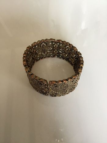 Bracelet vintage métal doré et cuivré