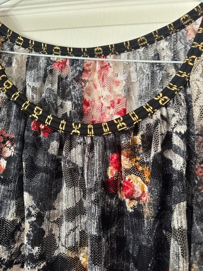 Blouse oversize avec ceinture lien manches chauves souris neuf jamais porté - photo numéro 3