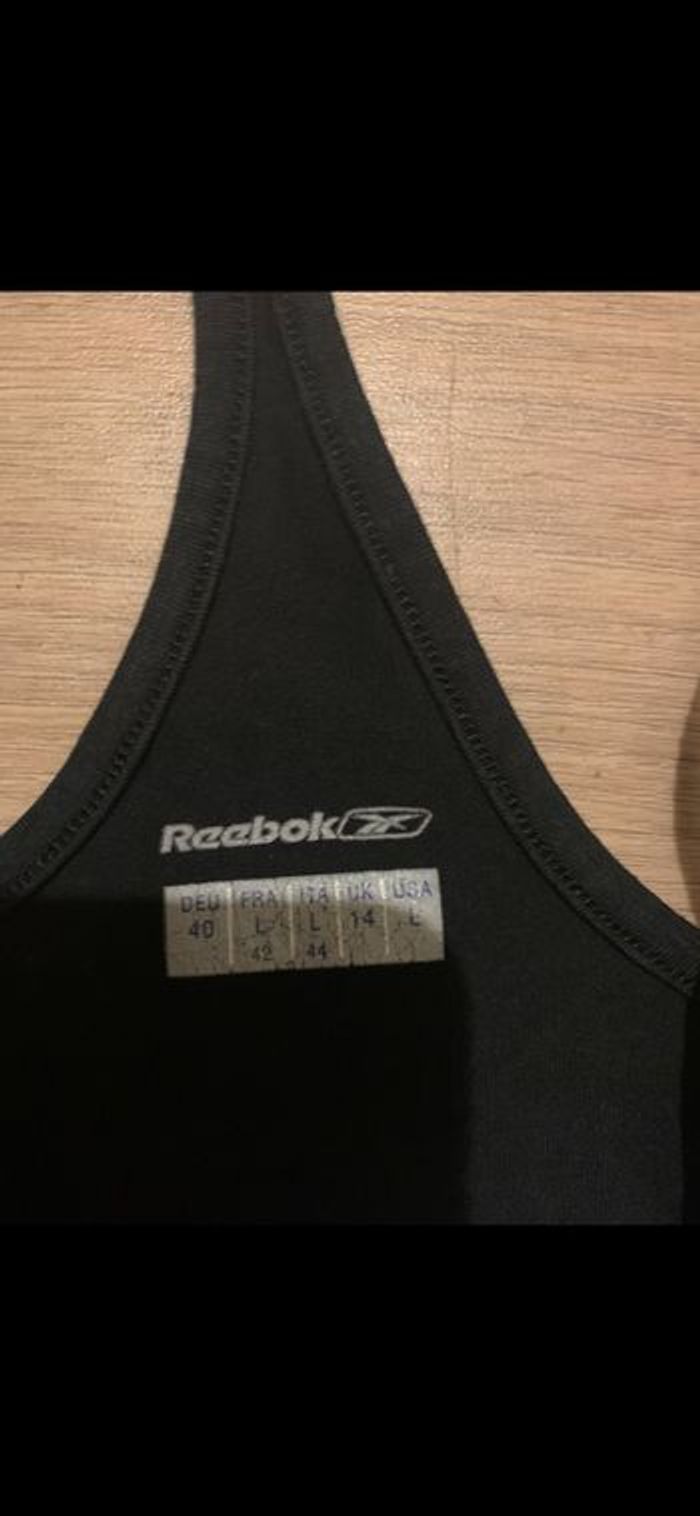 Top à bretelle marque reebok couleur noir taille S - photo numéro 2