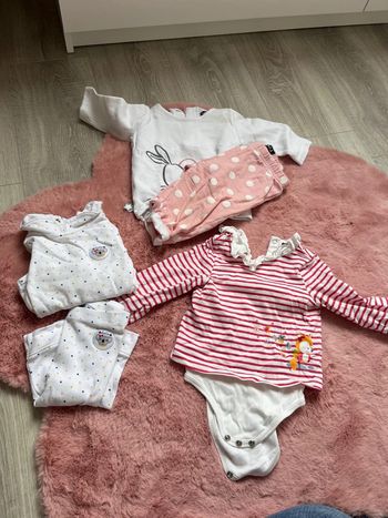 3 tenues bébé fille 9 mois