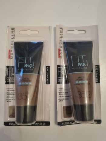 2 fond de teint Fit Me Gemey Maybelline 352 cacao neufs