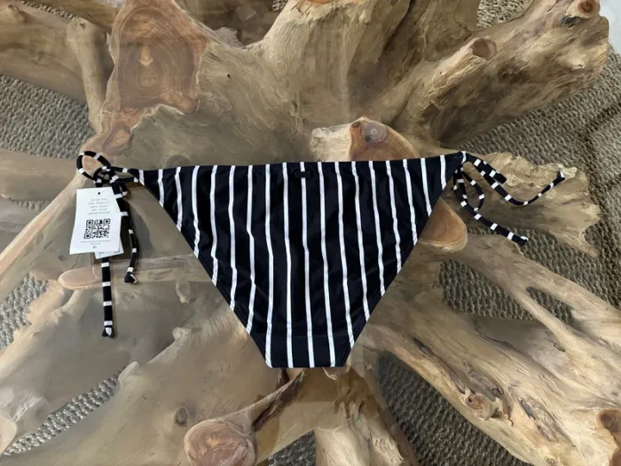 Bas de maillot de bain Roxy ficelles rayé noir blanc - photo numéro 4