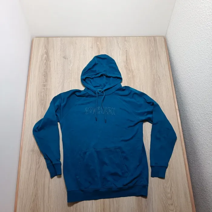 Hauts gymshark homme sweat capuche M bleu - photo numéro 3
