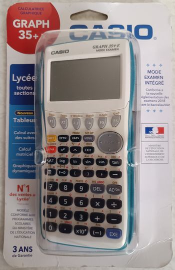 Casio Graph 35+ E Calculatrice graphique USB avec mode examen emballage original