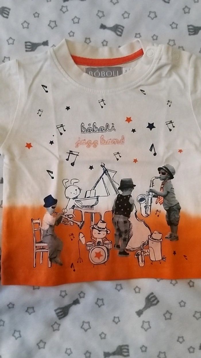 Tee-shirt 3 mois bébé garçon neuf boboli - photo numéro 2