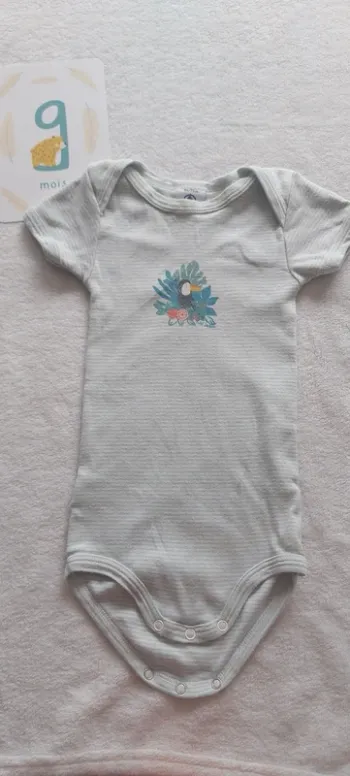 Bodies petit bateau manche courte bébé 9 mois