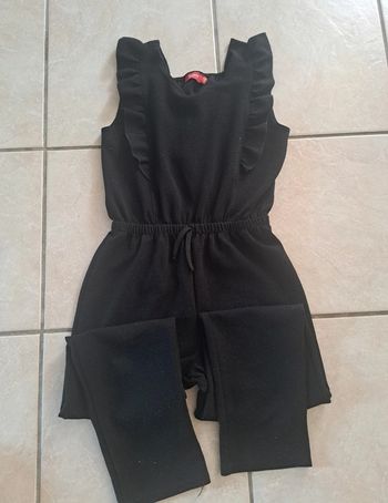 Combinaison manches courtes noir pailletes 10 ans 👧 Tissaia en TBE