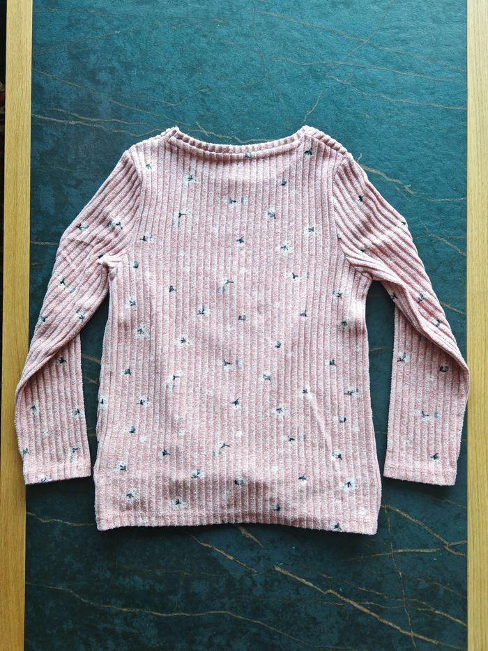 Haut en velours rose C&A 7 ans - photo numéro 2