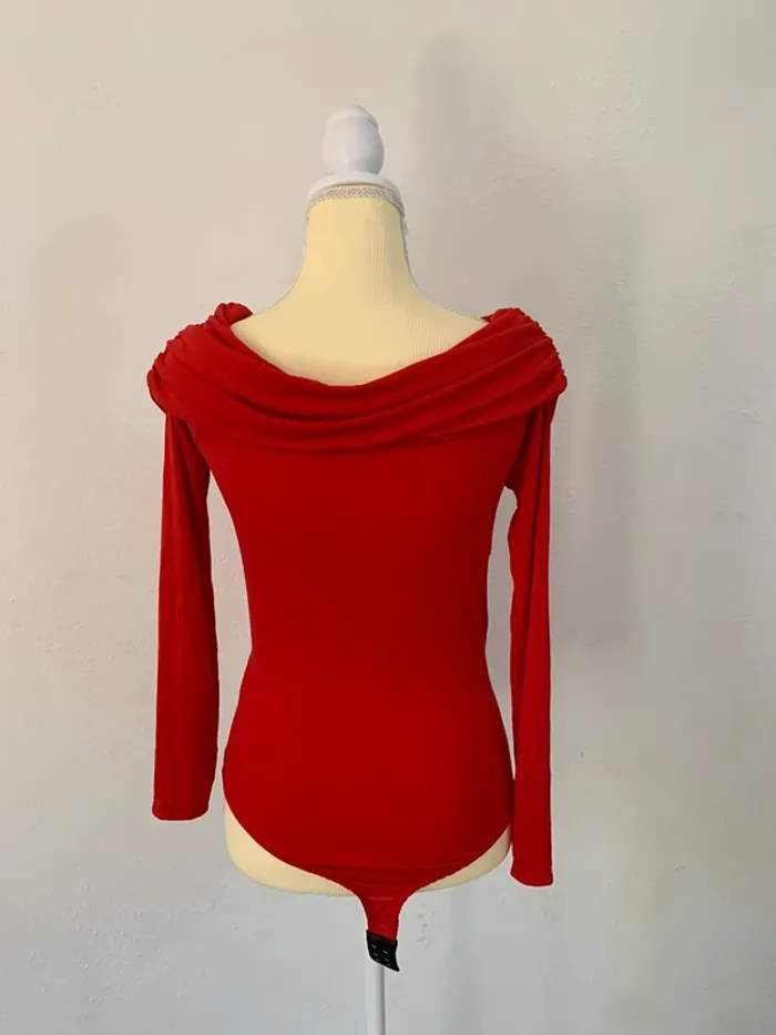 Body cache-cœur rouge chic – Loriane Collection - Taille Unique - photo numéro 3