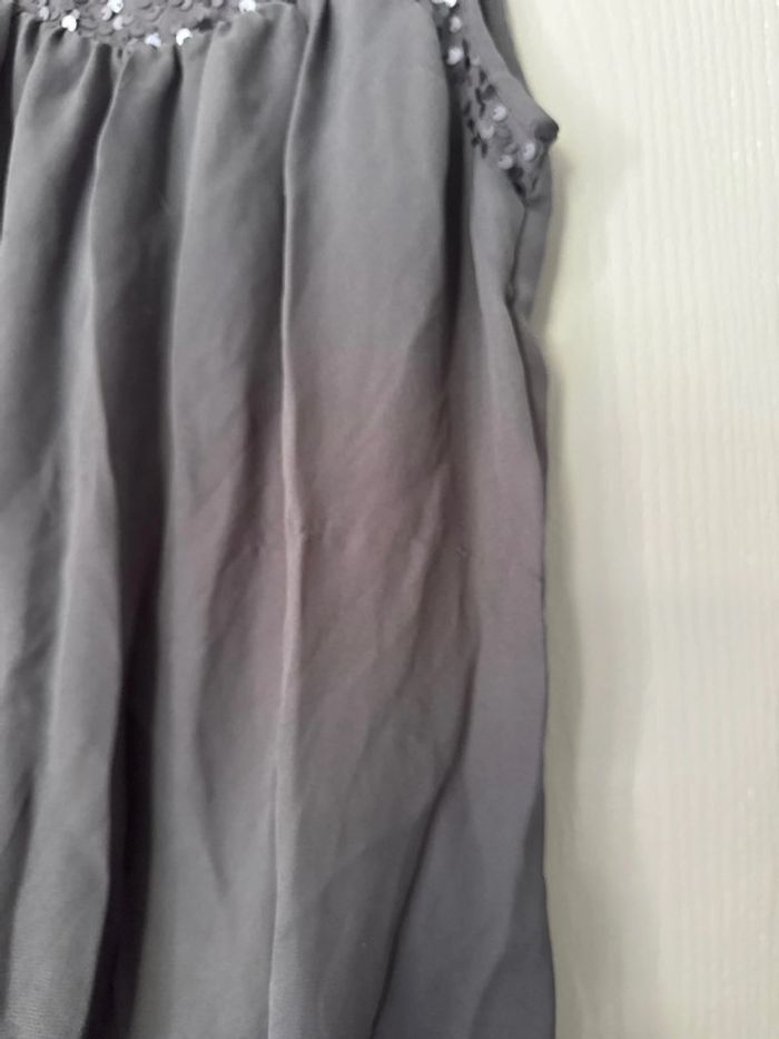 Robe grise classe effet boule en bas  avec sequin promod 38 - photo numéro 4