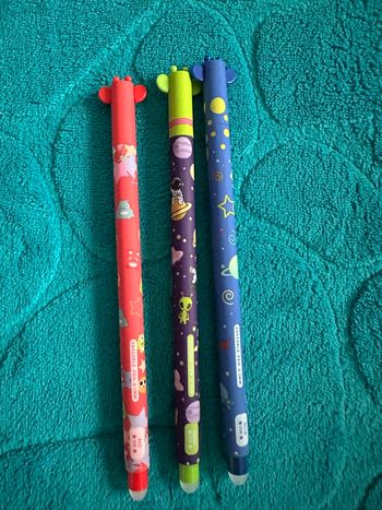 Lot de 3 stylos effaçables Monstres  style legami