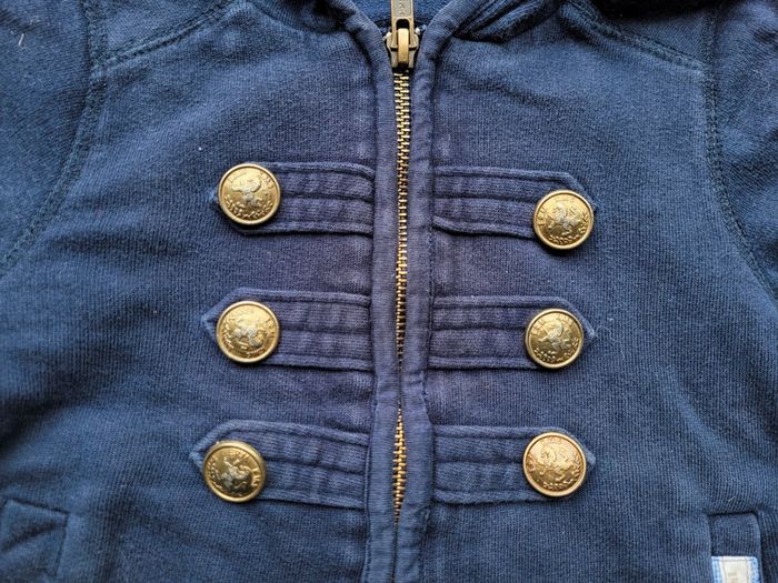 6 ans IKKS veste zippée marine à capuche - photo numéro 3