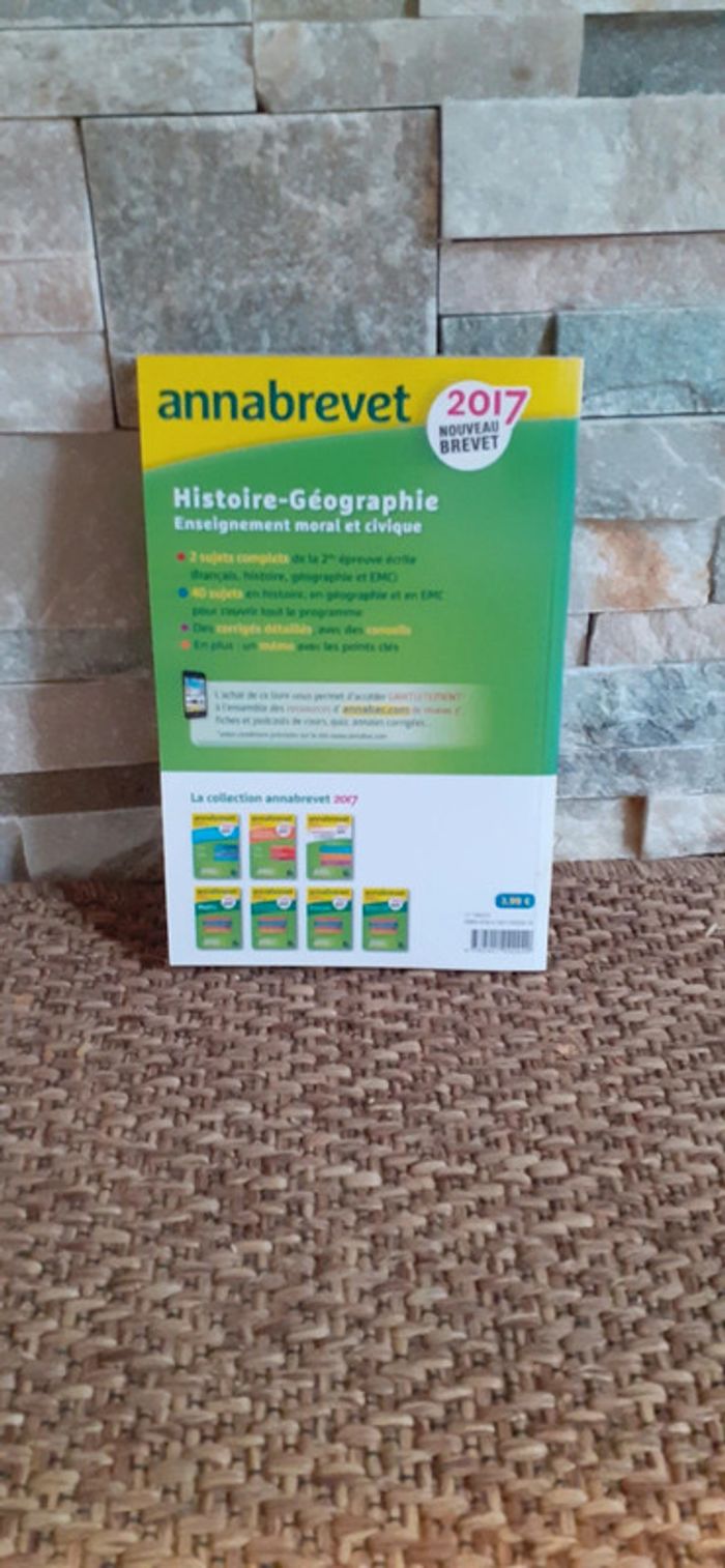 Annabrevet sujets et corrigés nouveau brevet Histoire Géographie - photo numéro 2