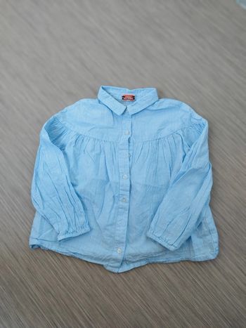 Chemise bleu fille taille 4 ans
