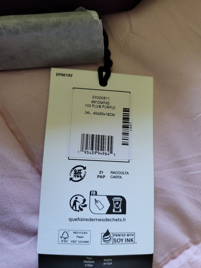 sac à dos eastpak violet neuf (45e) - photo numéro 3