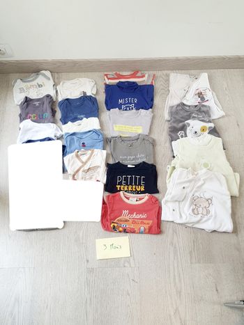 Lot 3 mois Garçon 18 pièces