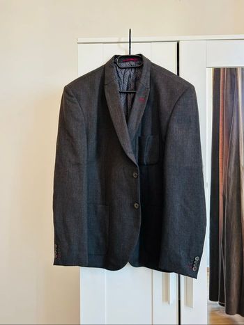 Blazer gris en Laine Extra Slim Fit Homme Devred Taille L