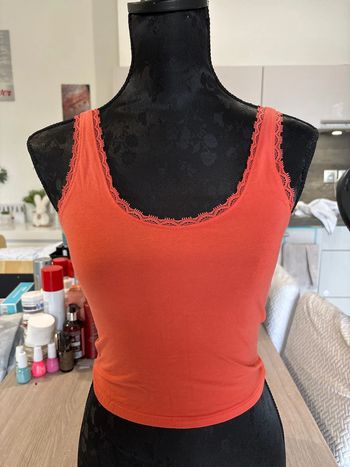 Débardeur court corail xs