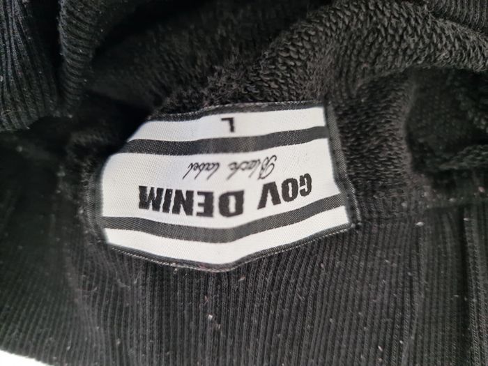 Pantalon Jogging Noir Imprimé Américain Dollars Blanc - photo numéro 5
