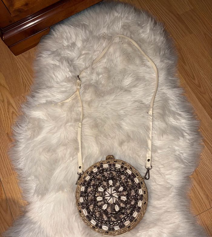 Sac en osier et coquillages Zara - photo numéro 3