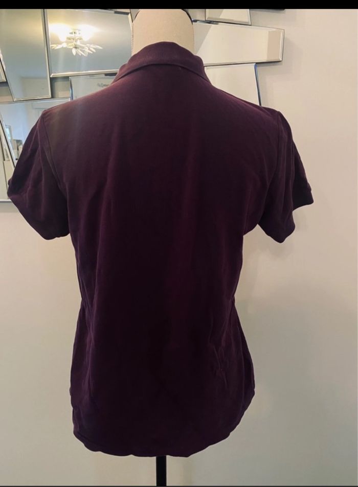 polo violet  femme lacoste T3 / M - photo numéro 3