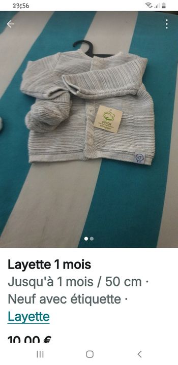 Layette 1 mois