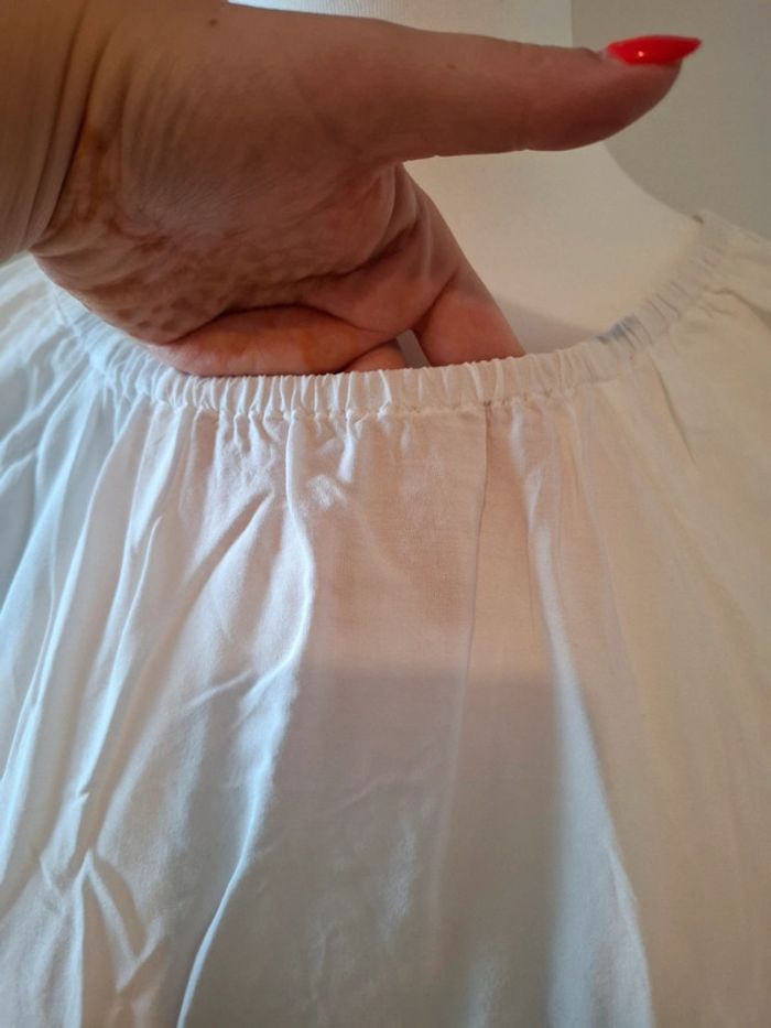 Blouse blanche bohème Fleurie Griffon taille M 38 - photo numéro 4