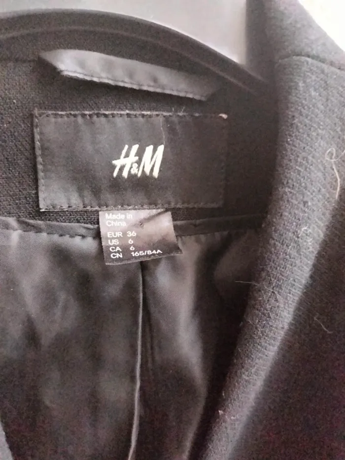 Veste officier h et m noir t 36 - photo numéro 2