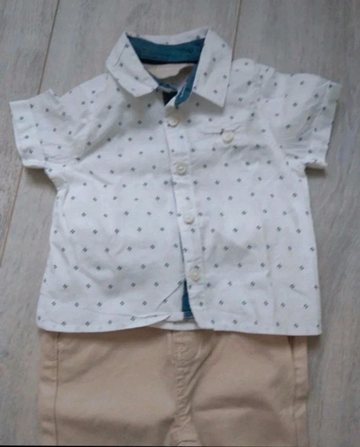 Ensemble chemise+ pantalon neuf Primark 6 mois - photo numéro 2