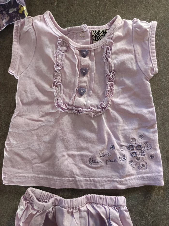 Ensemble été violet 3 mois - photo numéro 5