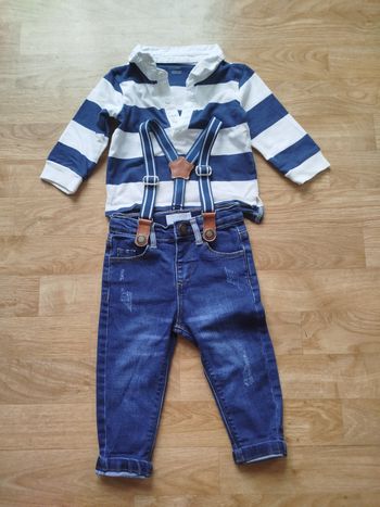 Ensemble pantalon et pull taille 6/9 mois 