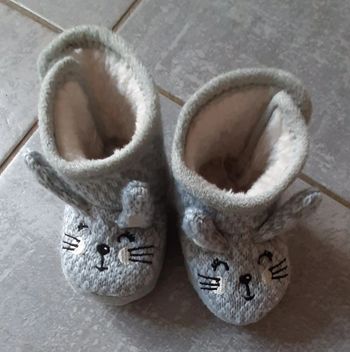 Chaussons bébé lapin mixte