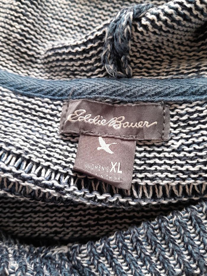 Pull capuche ajouré en coton Eddie Bauer - photo numéro 3
