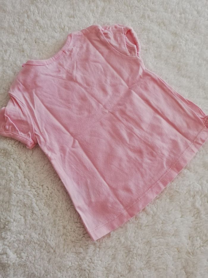 Tee shirt rose manche courte kitchoun 1 mois - photo numéro 2