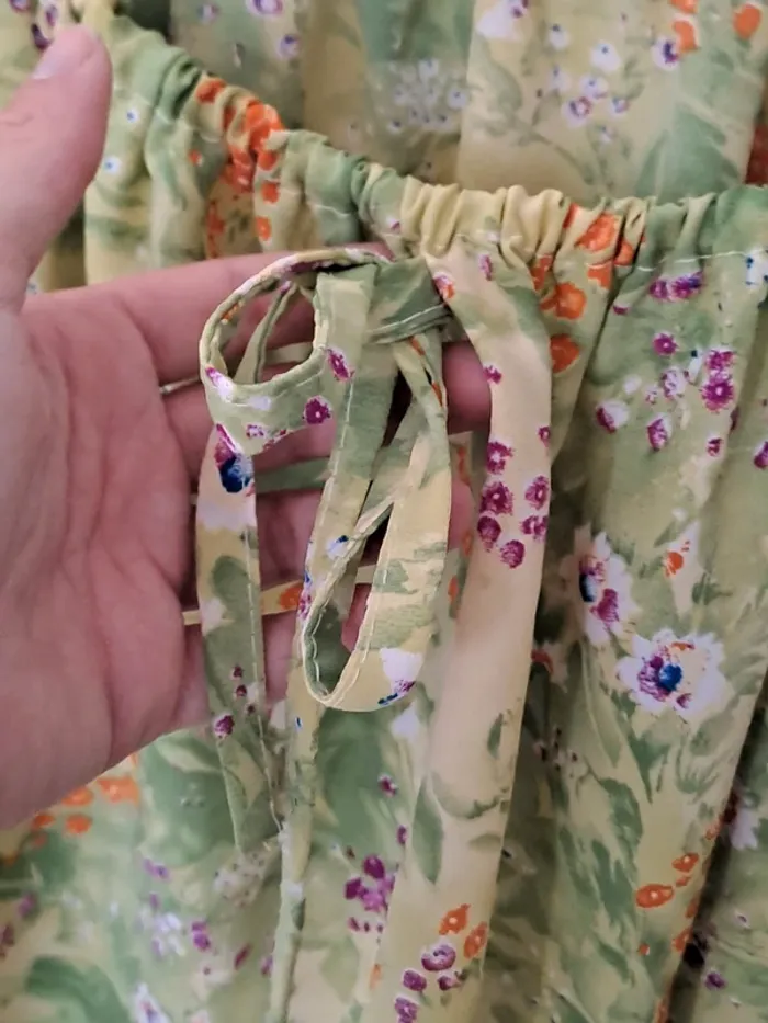 Robe courte / Tunique verte floral Taille Unique - photo numéro 5