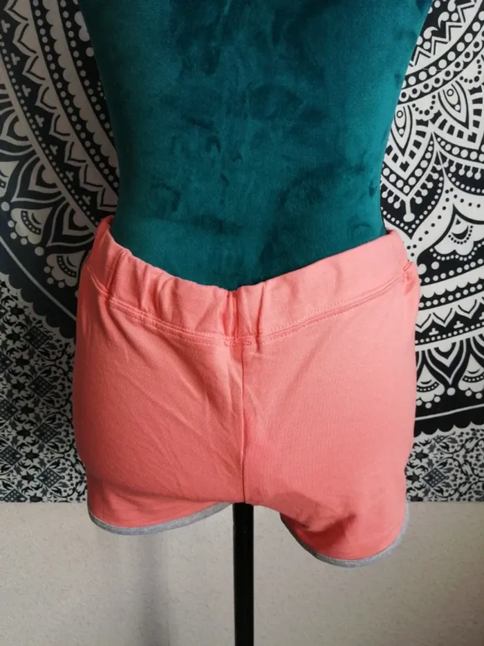 Short corail avec détails gris lien à nouer / one & unik / (M) - photo numéro 4