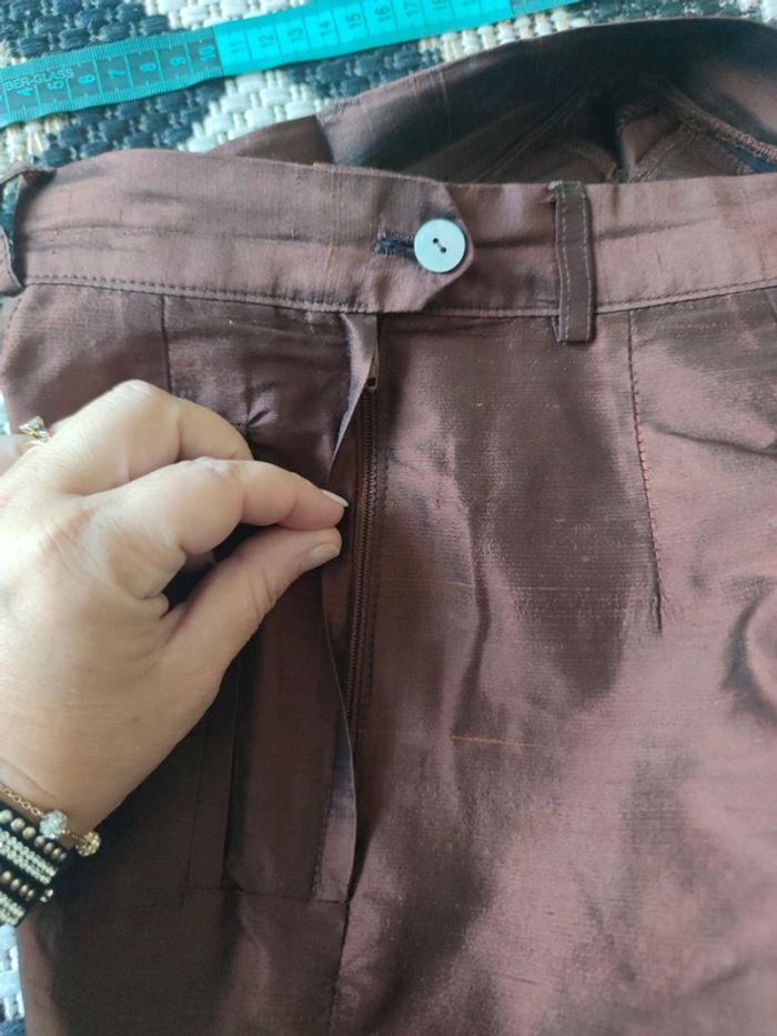 Pantalon 100%soie Armand ventilo taille36 - photo numéro 6