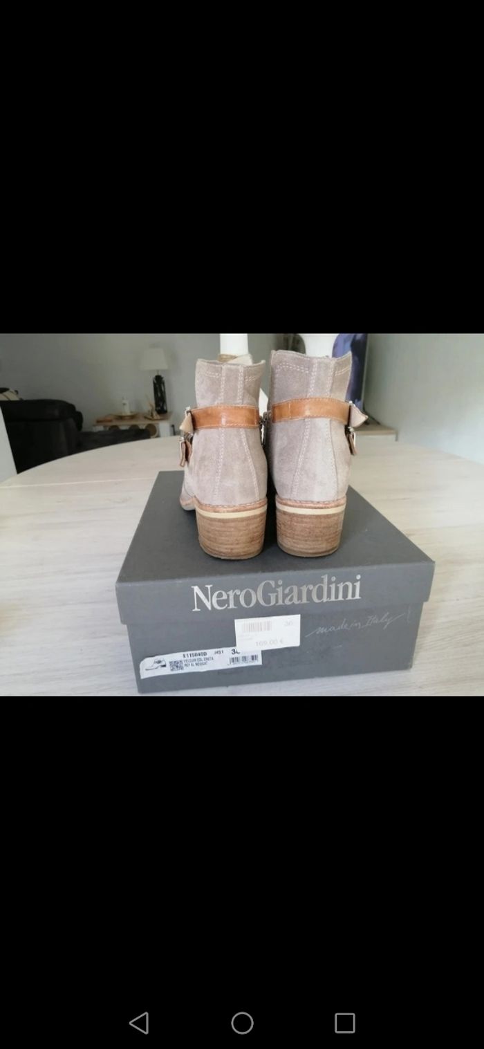 Bottines cuir Nero Giardini  P. 36 beige