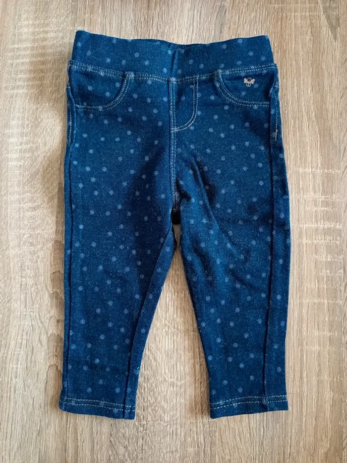 Ensemble haut rose DPAM et pantalon bleu Obaibi bébé fille 6 mois - photo numéro 6