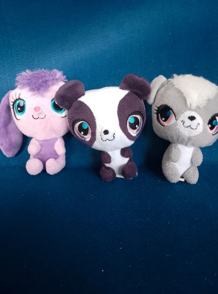 Lot de 3 mini peluches LPS - Littlestpetshop - Petshop