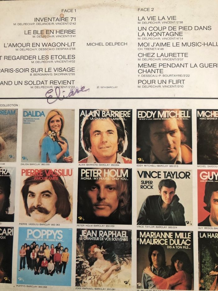 Vinyle 33t Michel Delpech - photo numéro 2