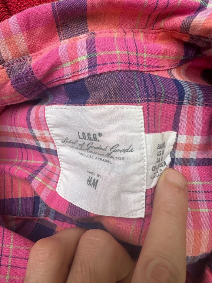 💟 Chemisier à carreaux H&M – Tons rose & violet – Taille 40 (convient 38) - photo numéro 6