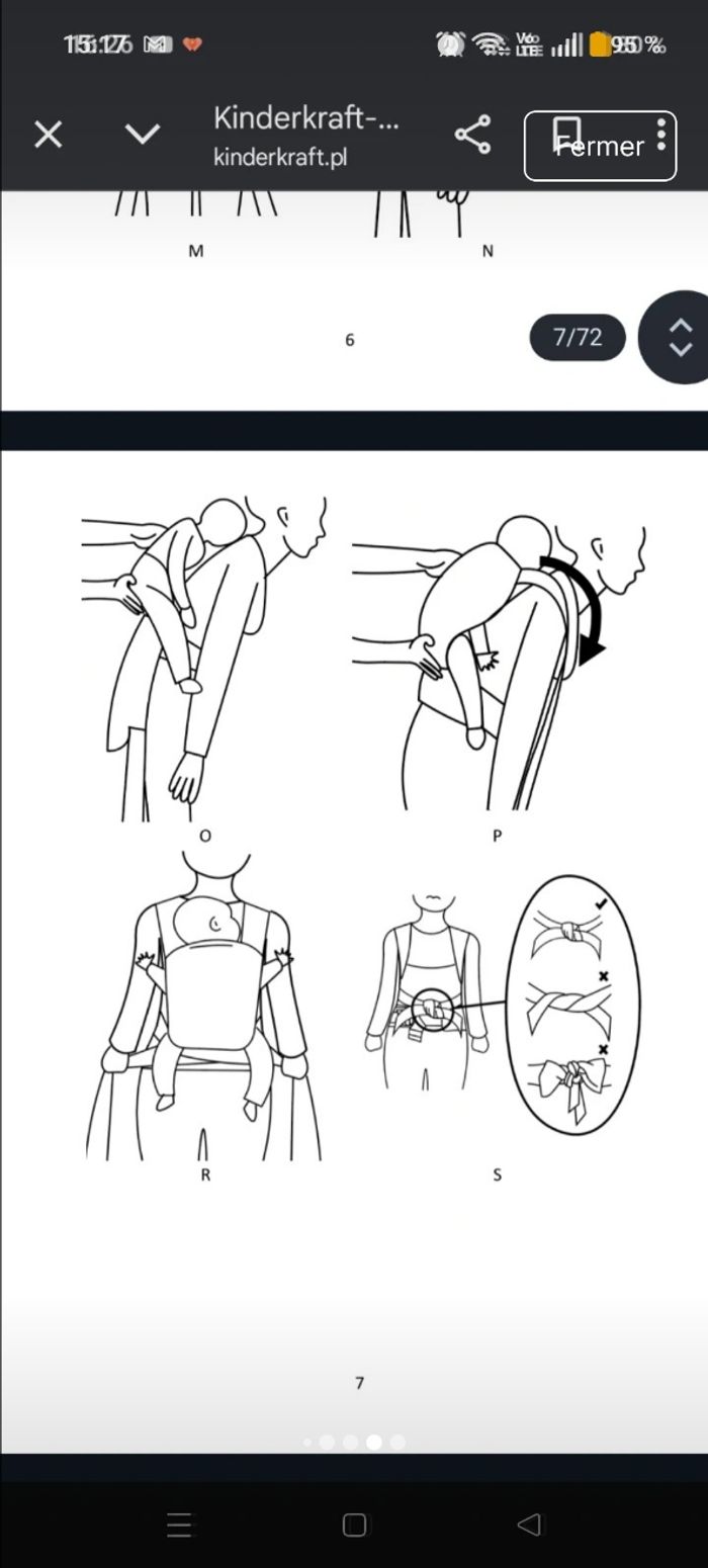 Porte bébé kinderkraft à noué à l'arrière - photo numéro 9