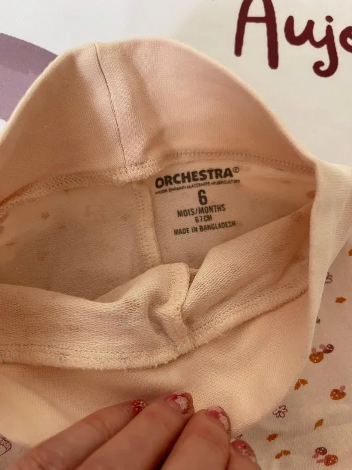 Lot de leggings bébé fille Orchestra – Taille 6 mois - photo numéro 4